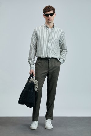 Karl Smart Erkek Chino Pantolon Slim Fit Yeşil