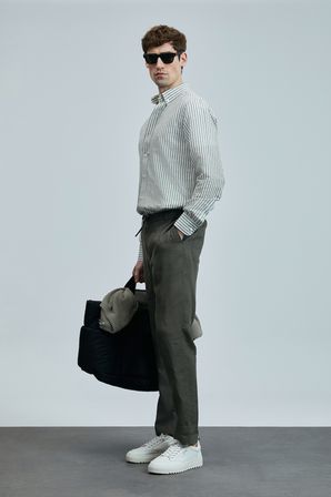 Karl Smart Erkek Chino Pantolon Slim Fit Yeşil