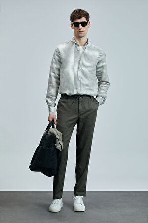 Karl Smart Erkek Chino Pantolon Slim Fit Yeşil
