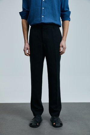 Bert Smart Erkek Chino Pantolon Slim Fit Siyah