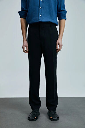 Lufian Bert Smart Erkek Chino Pantolon Slim Fit Siyah
