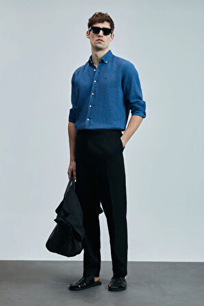 Lufian Bert Smart Erkek Chino Pantolon Slim Fit Siyah