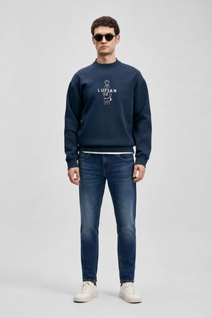 Alesso Smart Jean Erkek Pantolon Slim Fit Mavi