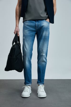 Franz Smart Jean Erkek Pantolon Slim Fit Mavi