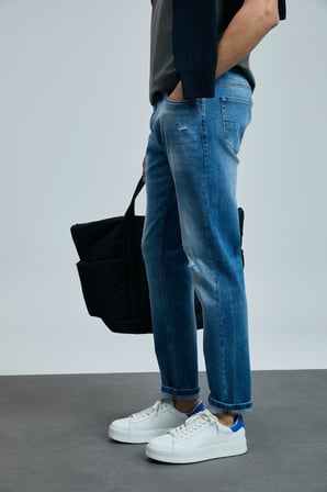 Franz Smart Jean Erkek Pantolon Slim Fit Mavi