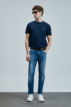 Orlando Smart Jean Erkek Pantolon Slim Fit Mavi