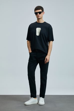 Anton Smart Jean Erkek Pantolon Slim Fit Siyah