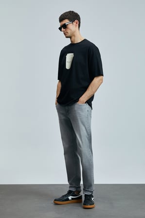 Zeno Smart Jean Erkek Pantolon Slim Fit Antrasit