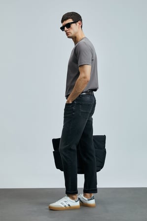LUFIAN Erkek Chrısto Smart Slim Fit Jean Pantolon 111200210 Gri