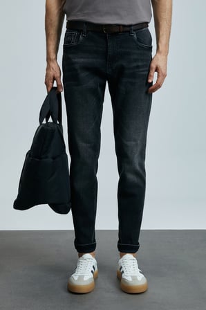 LUFIAN Erkek Chrısto Smart Slim Fit Jean Pantolon 111200210 Gri