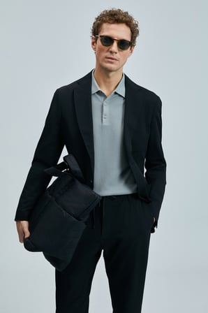 Asel Spor Erkek Blazer Ceket Slim Fit Siyah