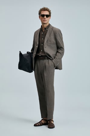 Jaques Spor Erkek Blazer Ceket Slim Fit Kahverengi