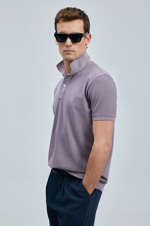 Vernon Smart Erkek Polo Tişört Mor