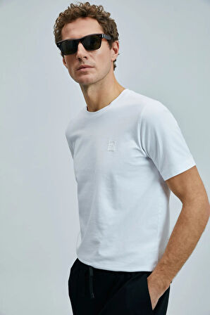 Lufian Pablo Modern Grafik T- Shirt Beyaz