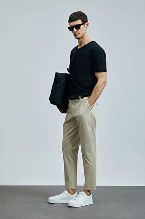 Lufian Tuna Modern Grafik T- Shirt Siyah