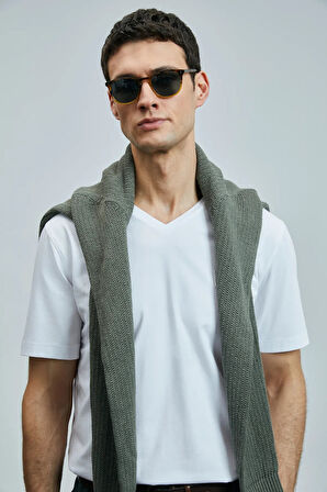 Lufian Tuna Modern Grafik T- Shirt Beyaz