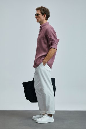 Karl Smart Erkek Chino Pantolon Slim Fit Beyaz