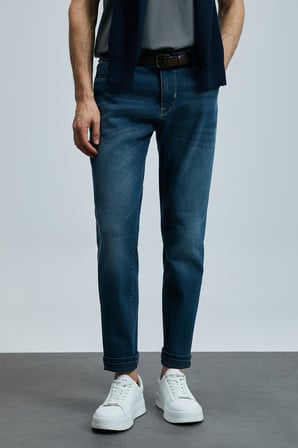 Eduard Smart Jean Erkek Pantolon Slim Fit Mavi