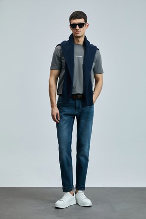 Eduard Smart Jean Erkek Pantolon Slim Fit Mavi