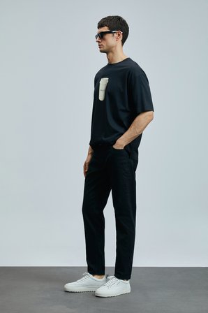 Anton Smart Jean Erkek Pantolon Slim Fit Siyah