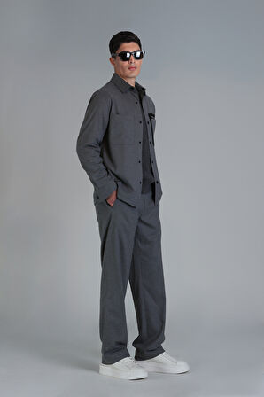Honer Spor Erkek Chino Pantolon Slim Fit Gri