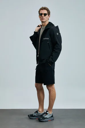 Erdem Erkek Spor Şort Regular Fit Siyah