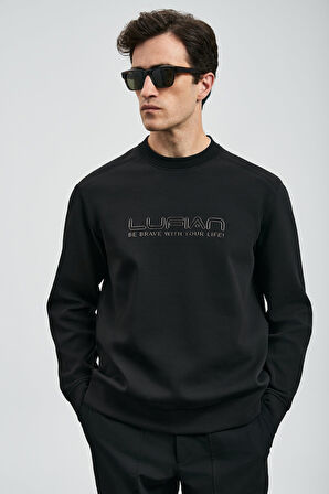 Lufian Luther Erkek Sweatshirt 112030171,Siyah,XS