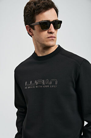 Lufian Luther Erkek Sweatshirt 112030171,Siyah,XS