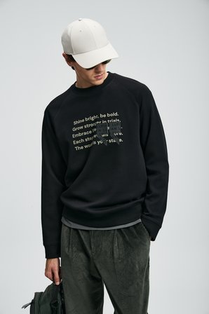 Shadow Erkek Sweatshirt Siyah