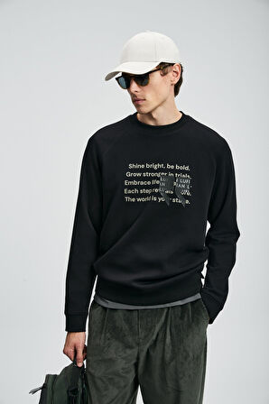 Lufian Shadow Erkek Sweatshirt 112030174 Siyah