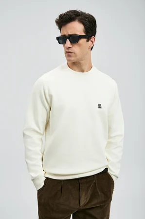 Grant Erkek Sweatshirt Kırık Beyaz