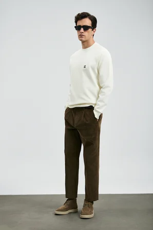 Grant Erkek Sweatshirt Kırık Beyaz