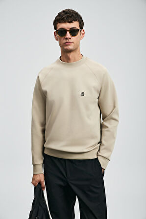 Lufian Erkek Grant Sweatshirt 112030179 Bej