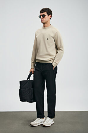 Lufian Erkek Grant Sweatshirt 112030179 Bej