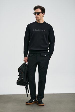 Cooper Erkek Sweatshirt Siyah