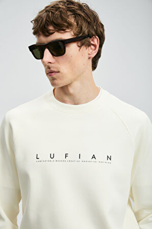 Lufian Erkek Cooper Sweatshirt 112030177 Kırık Beyaz