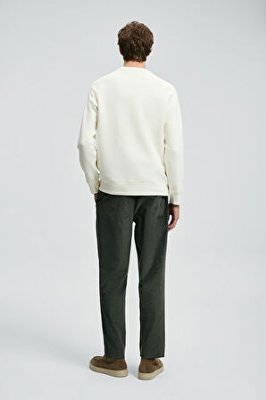 Lufian Erkek Cooper Sweatshirt 112030177 Kırık Beyaz