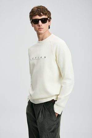 Cooper Erkek Sweatshirt Kırık Beyaz
