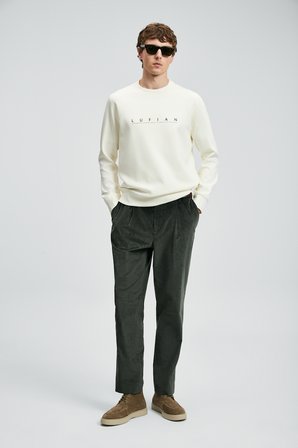 Cooper Erkek Sweatshirt Kırık Beyaz