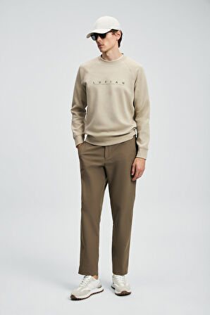 Lufian Erkek Cooper Sweatshirt 112030177 Bej