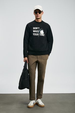 Henry Erkek Sweatshirt Siyah