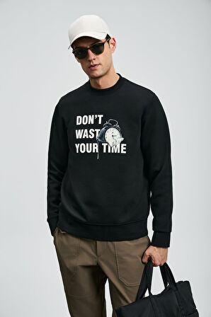 Henry Erkek Sweatshirt Siyah