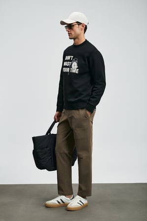 Henry Erkek Sweatshirt Siyah