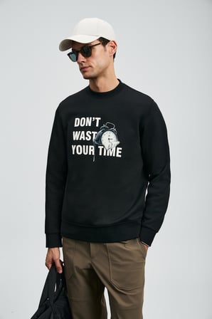 Henry Erkek Sweatshirt Siyah