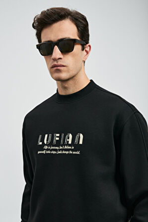 Lufian Erkek Oracle Sweatshirt 112030178 Siyah