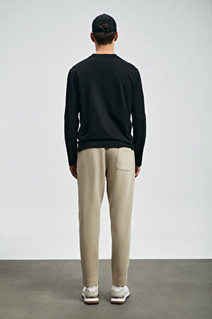 Lufian Erkek Vıctor Bisiklet Yaka Uzun Kollu T-Shirt 112020056 Siyah