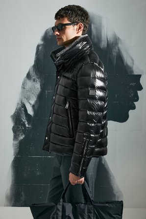 Jack Kaz Tüyü Erkek Mont Siyah