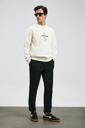 Sımba Erkek Sweatshirt Kırık Beyaz