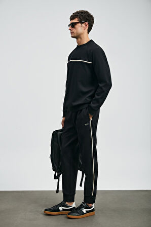 Lufian Cosmo Erkek Sweatshirt 112030181 Siyah