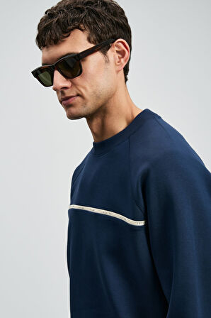 Lufian Cosmo Erkek Sweatshirt 112030181 Lacivert